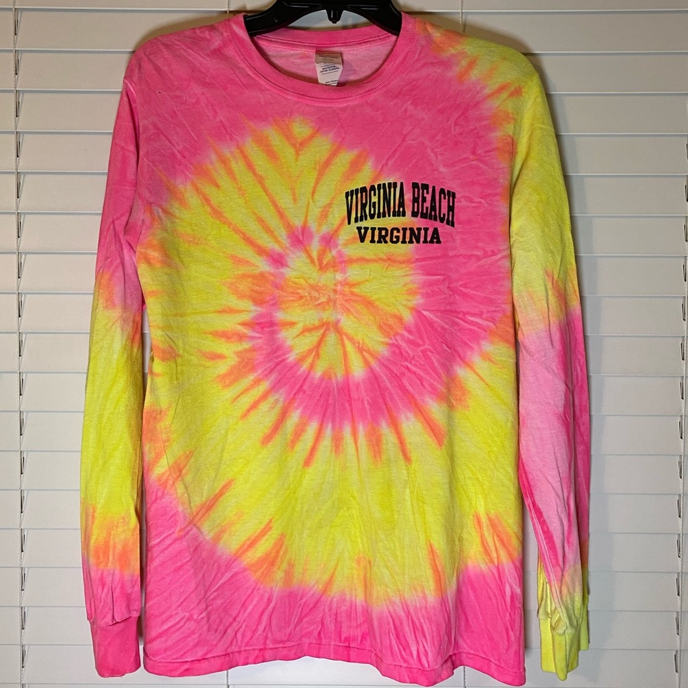 Tye Dye Long Sleeve VA Beach T-Shirt